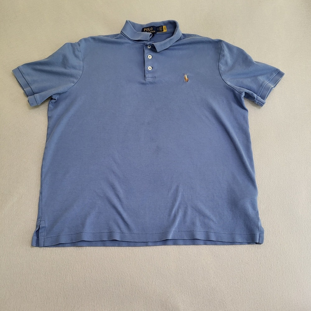 Polo Ralph Lauren Short Sleeve Classic Fit Blue Polo Shirt Men's Size M